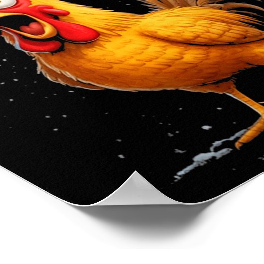 F-caw-f Funny Chicken Humor Meme Christmas Men Wom Poster (Ecke)