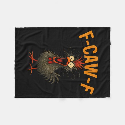 F-caw-f Funny Chicken Humor Quote Rooster Meme Cra Fleecedecke (Vorderseite (Horizontal))