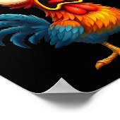 F-caw-f Funny Chicken Humor Quote Rooster Meme F-c Poster (Ecke)