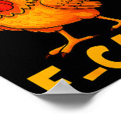 F-caw-f Funny Chicken Humor Quote Rooster Meme Fun Poster (Ecke)