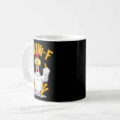 F-caw-f Funny Chicken Humor Quote Rooster Meme  Kaffeetasse (Vorderseite Links)