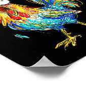 F-caw-f Funny Chicken Humor Quote Rooster Meme  Poster (Ecke)