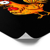 F-caw-f Funny Chicken Humor Quote Rooster Meme  Poster (Ecke)