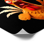 F-caw-f Funny Chicken Humor Quote Rooster Meme  Poster (Ecke)