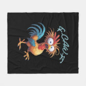 F-Caw-F Funny Chicken Humor Retro Style Fleecedecke (Vorderseite (Horizontal))