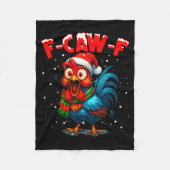F-caw-f Funny Chicken Humor Rooster Meme Christmas Fleecedecke (Vorderseite)