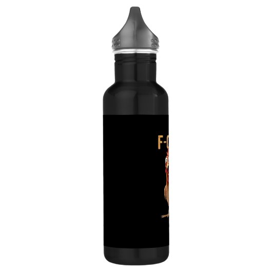 F Caw F Funny Chicken Humor Rooster Meme Classic Edelstahlflasche (Links)