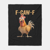 F Caw F Funny Chicken Humor Rooster Meme Classic Fleecedecke (Vorderseite)