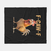 F Caw F Funny Chicken Humor Rooster Meme Classic Fleecedecke (Vorderseite (Horizontal))