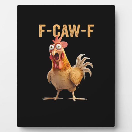 F Caw F Funny Chicken Humor Rooster Meme Classic Fotoplatte (Vorderseite)