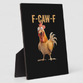 F Caw F Funny Chicken Humor Rooster Meme Classic Fotoplatte (Seite)