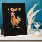 F Caw F Funny Chicken Humor Rooster Meme Classic Fotoplatte (Seite)