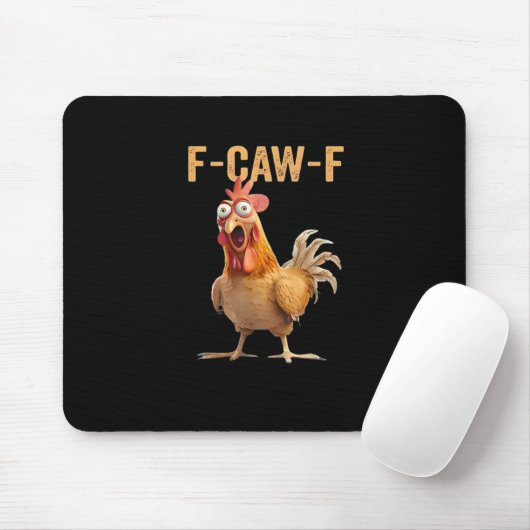 F Caw F Funny Chicken Humor Rooster Meme Classic Mousepad (Mit Mouse)