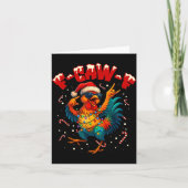 F-caw-f Funny Chicken Humor Rooster Meme Ugly Xmas Karte (Vorderseite)