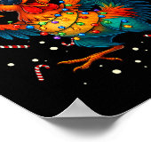 F-caw-f Funny Chicken Humor Rooster Meme Ugly Xmas Poster (Ecke)