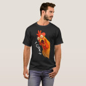 F-Caw-F Funny Chicken Meme Design T-Shirt (Vorne ganz)