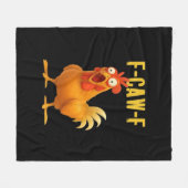 F-Caw-F Funny Chicken Meme Funny Trendy Fleecedecke (Vorderseite (Horizontal))