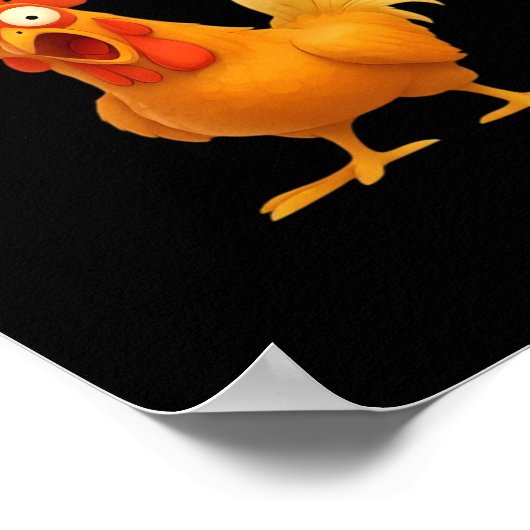 F-Caw-F Funny Chicken Meme Funny Trendy Poster (Ecke)