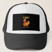 F-Caw-F Funny Chicken Meme Funny Trendy Truckerkappe (Vorderseite)