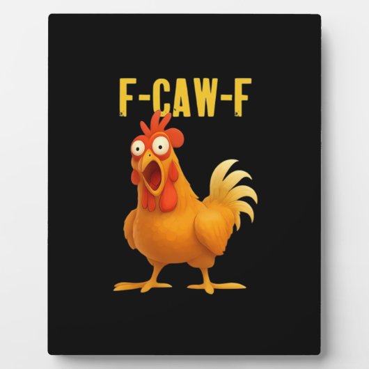 F Caw F Funny Chicken Meme Trendy Modern Style Fotoplatte (Vorderseite)