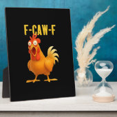 F Caw F Funny Chicken Meme Trendy Modern Style Fotoplatte (Seite)