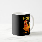 F Caw F Funny Chicken Meme Trendy Modern Style Kaffeetasse (VorderseiteRechts)