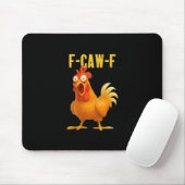 F Caw F Funny Chicken Meme Trendy Modern Style Mousepad (Mit Mouse)