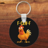 F Caw F Funny Chicken Meme Trendy Modern Style Schlüsselanhänger (Vorderseite)
