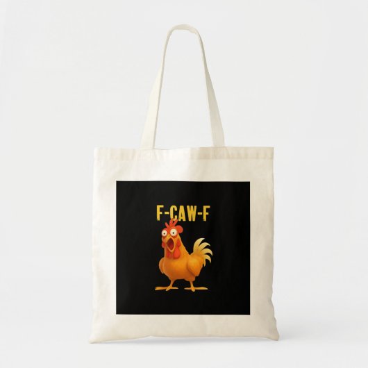F Caw F Funny Chicken Meme Trendy Modern Style Tragetasche (Vorne)