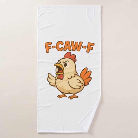 F-CAW-F Funny Chicken | Quote Rooster Meme T-shirt Badehandtuch (Badehandtuch)