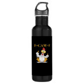 F-Caw-F Funny Chicken Retro Classic Edelstahlflasche (Vorderseite)