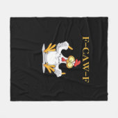 F-Caw-F Funny Chicken Retro Classic Fleecedecke (Vorderseite (Horizontal))