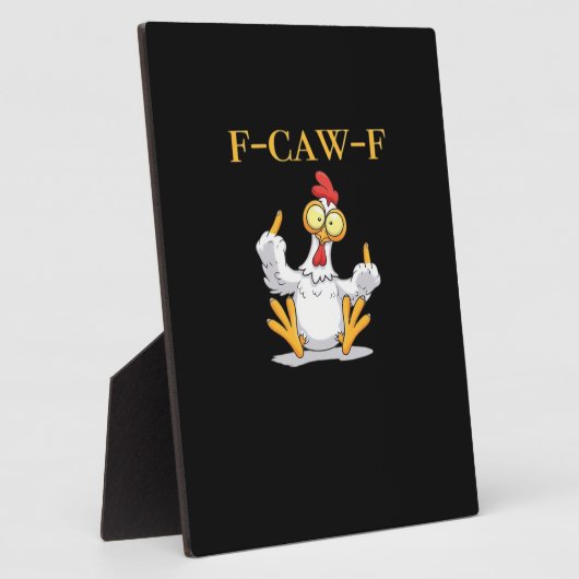 F-Caw-F Funny Chicken Retro Classic Fotoplatte (Seite)