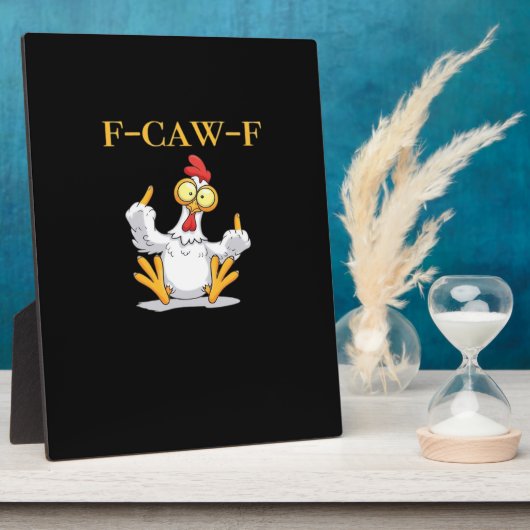 F-Caw-F Funny Chicken Retro Classic Fotoplatte (Seite)