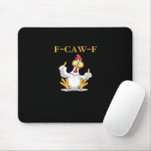 F-Caw-F Funny Chicken Retro Classic Mousepad (Mit Mouse)