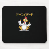 F-Caw-F Funny Chicken Retro Classic Mousepad (Vorne)