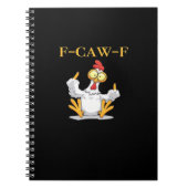 F-Caw-F Funny Chicken Retro Classic Notizblock (Vorderseite)