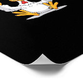 F-Caw-F Funny Chicken Retro Classic Poster (Ecke)