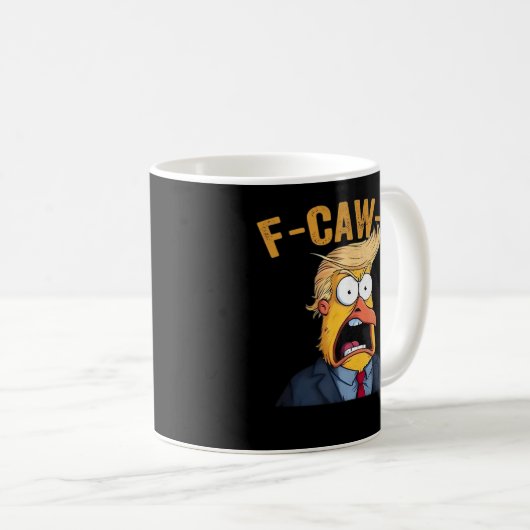 F-Caw-F Funny Chicken Rooster Classic Kaffeetasse (VorderseiteRechts)