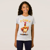 F-CAW-F Funny Chicken Rooster Grafik Design T-Shirt (Vorne ganz)