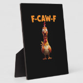 F-Caw-F Funny Chicken Saying Rooster Meme Sarcasti Fotoplatte (Seite)