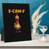 F-Caw-F Funny Chicken Saying Rooster Meme Sarcasti Fotoplatte (Seite)