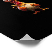 F-Caw-F Funny Chicken Saying Rooster Meme Sarcasti Poster (Ecke)