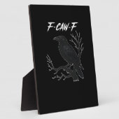 F-Caw-F Funny Crow Aesthetic Casual Fotoplatte (Seite)