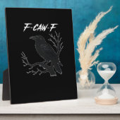 F-Caw-F Funny Crow Aesthetic Casual Fotoplatte (Seite)