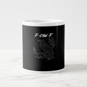 F-Caw-F Funny Crow Aesthetic Casual Jumbo-Tasse (Vorderseite)