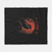 F-Caw-F Funny Crow Blood Moon Gothic Adult Humor Fleecedecke (Vorderseite (Horizontal))