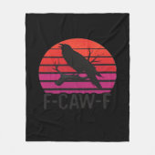 F-Caw-F Funny Crow Classic Minimal Clean Fleecedecke (Vorderseite)