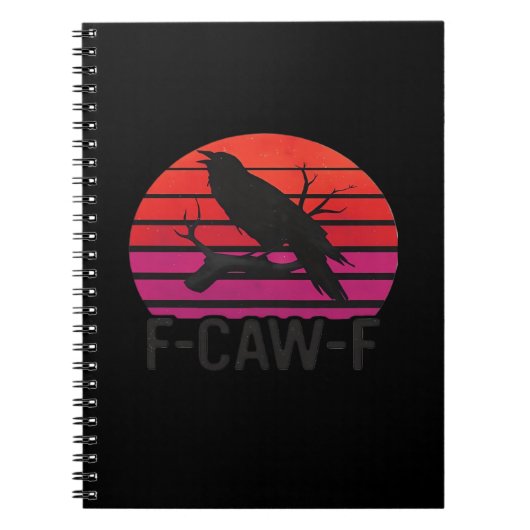 F-Caw-F Funny Crow Classic Minimal Clean Notizblock (Vorderseite)