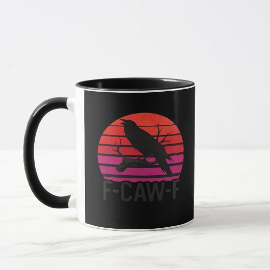 F-Caw-F Funny Crow Classic Minimal Clean Tasse (Links)